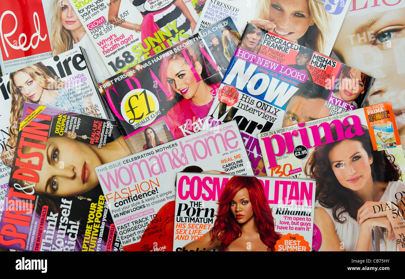 UK womens magazines Stock Photo