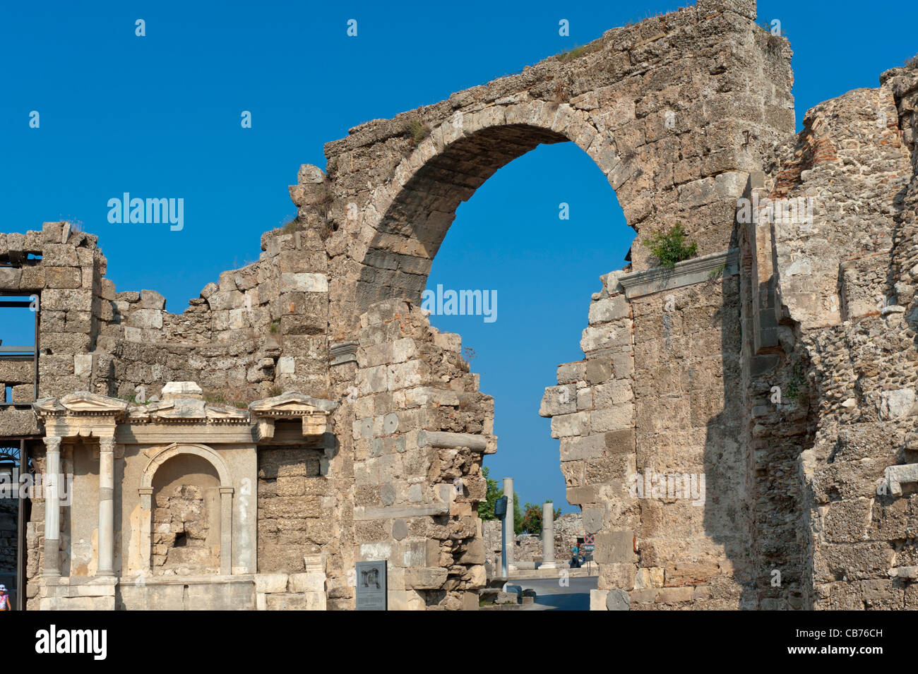 Side ancient city Antalya Turkey Stock Photo