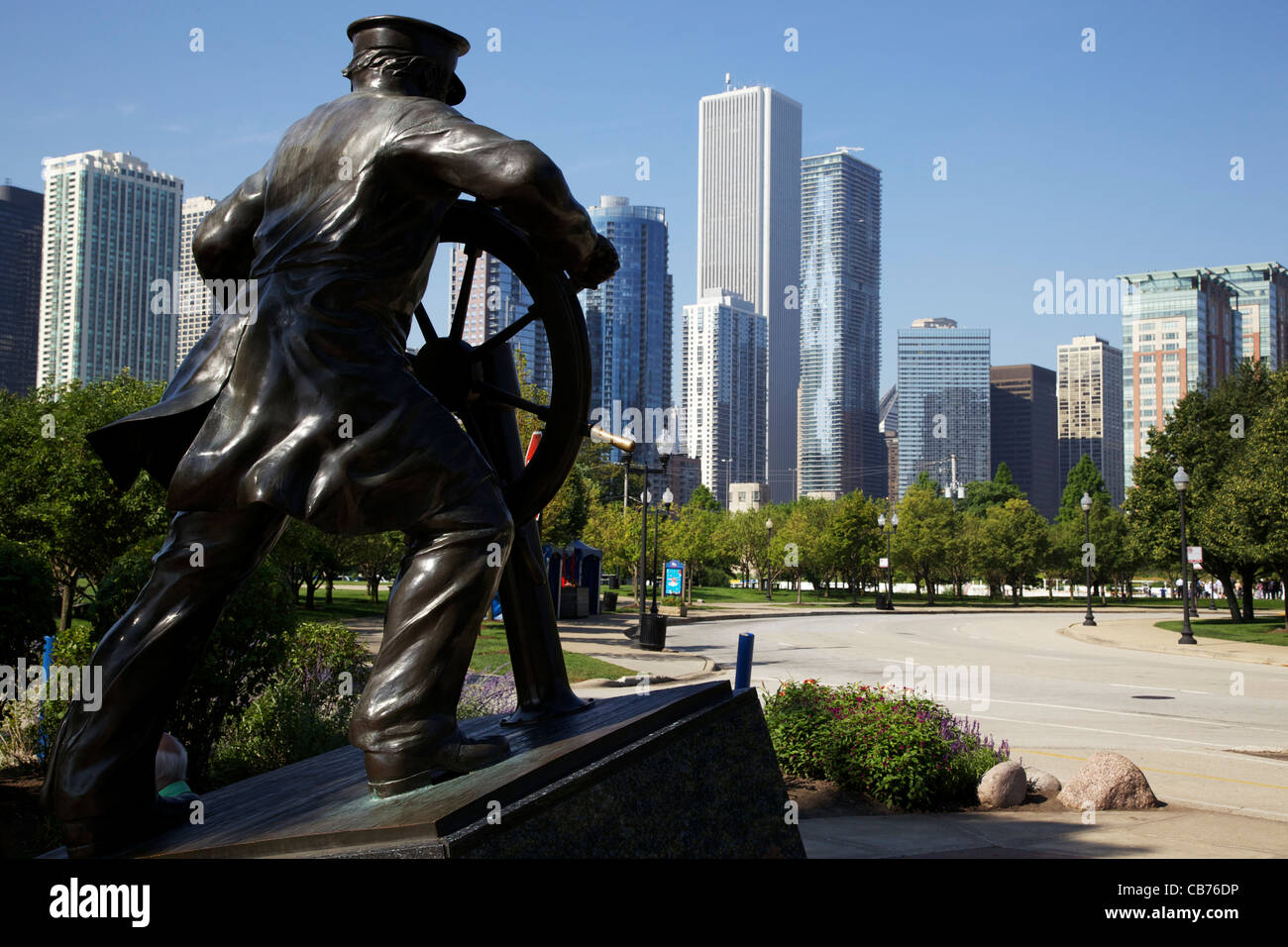 Sea captain statue. Navy Pier, Chicago, Illinois Stock Photo Alamy