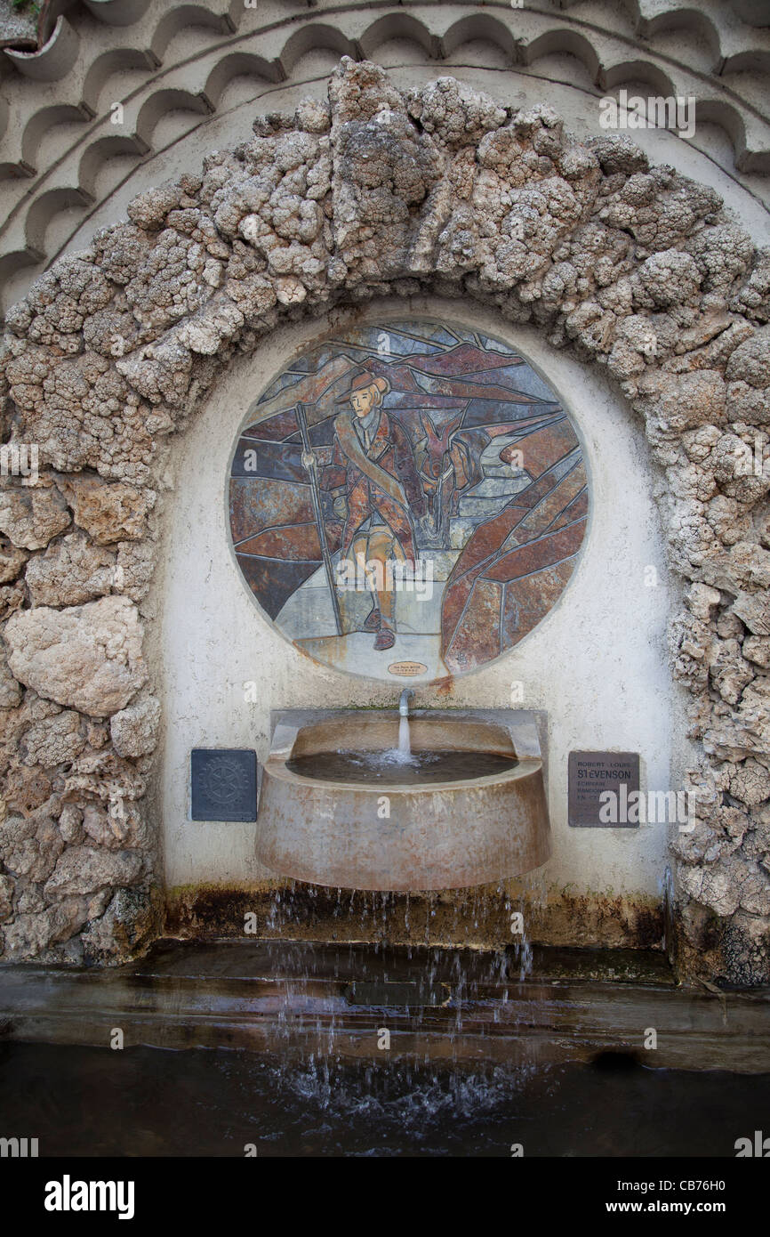 Robert Louis Stevenson memorial at St Jean du Gard Stock Photo