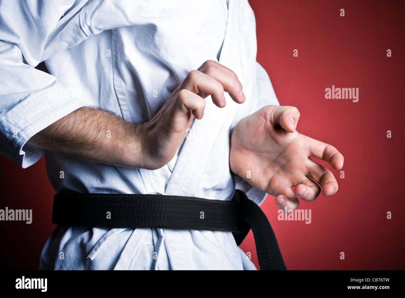 Young man practicing karate hi-res stock photography and images - Alamy