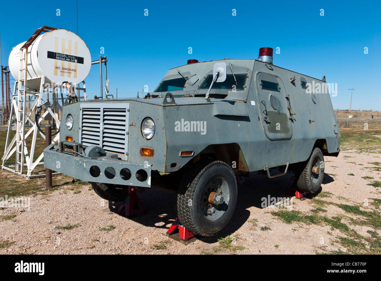 Peacekeeper vehicle, Minuteman Missile National Historical Site, South Dakota. Stock Photo