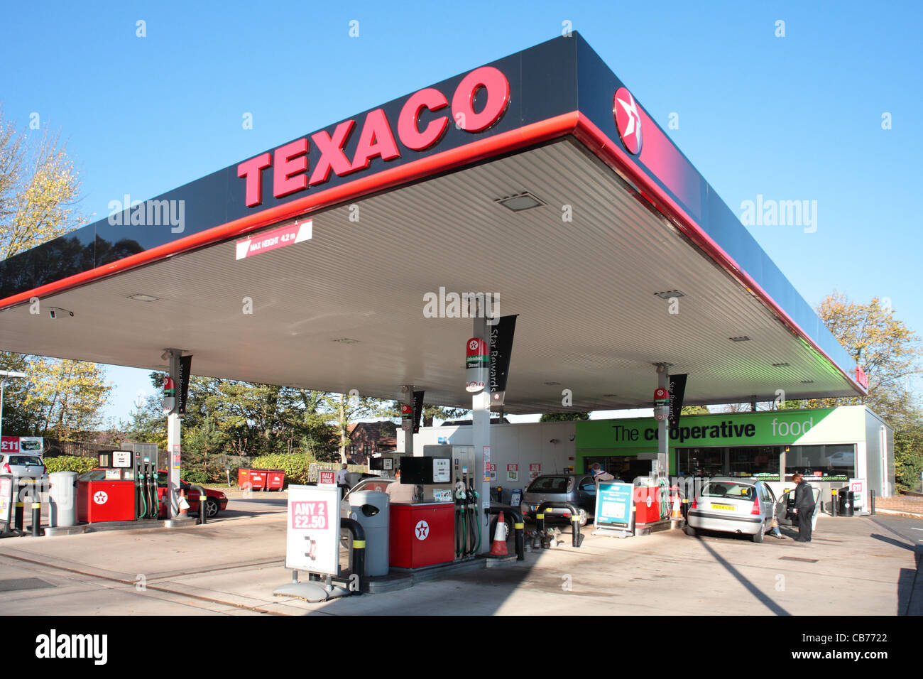 Texaco petrol station Stock Photo