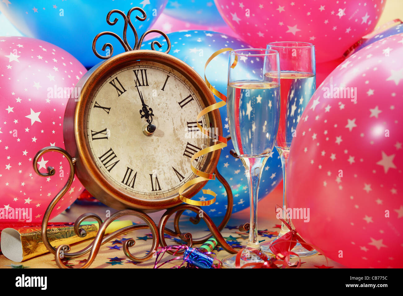 New Year's Eve Party Decoration Stock Photo