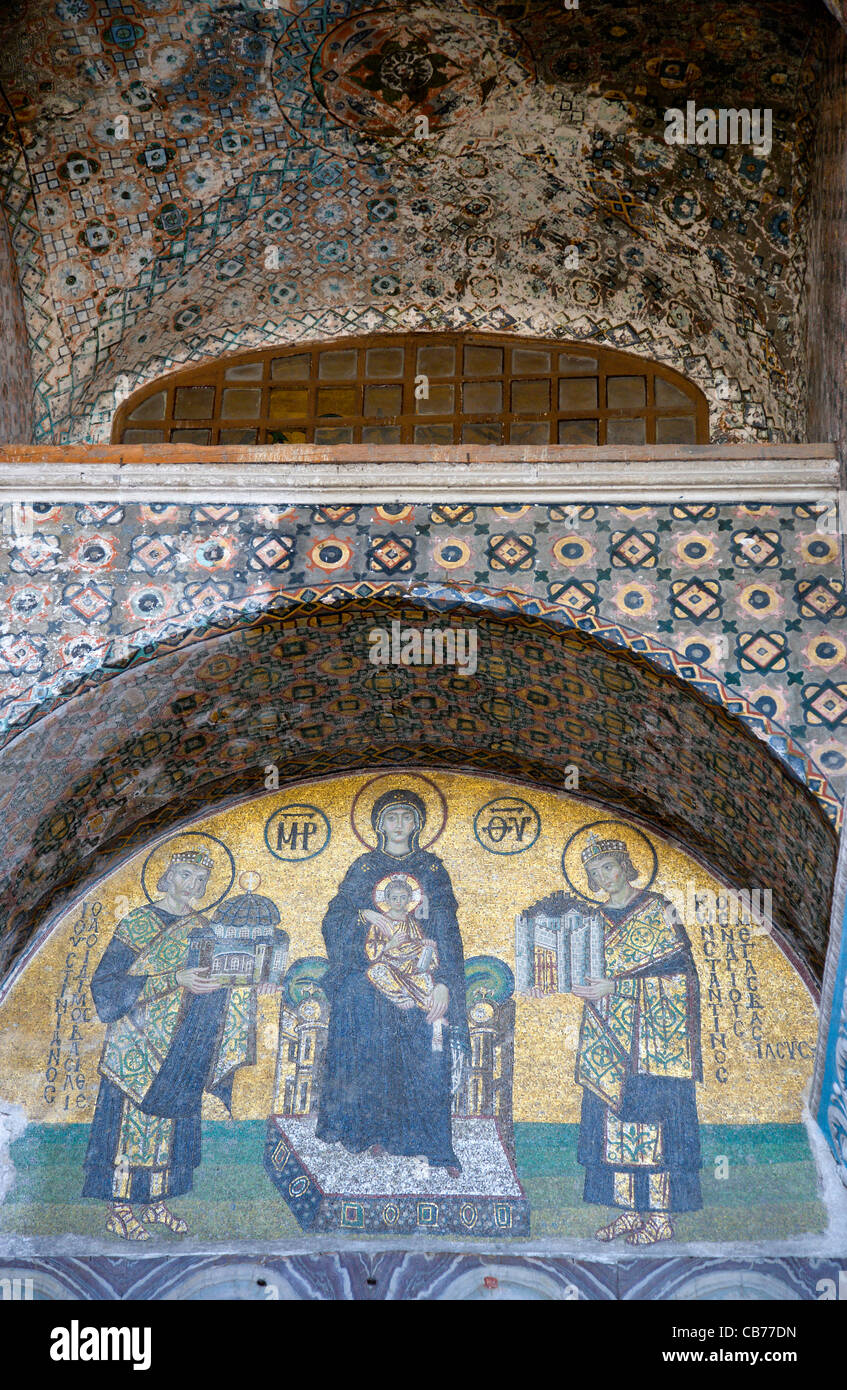 Turkey, Istanbul, Sultanahmet, Haghia Sophia Mosaic of Virgin Mary