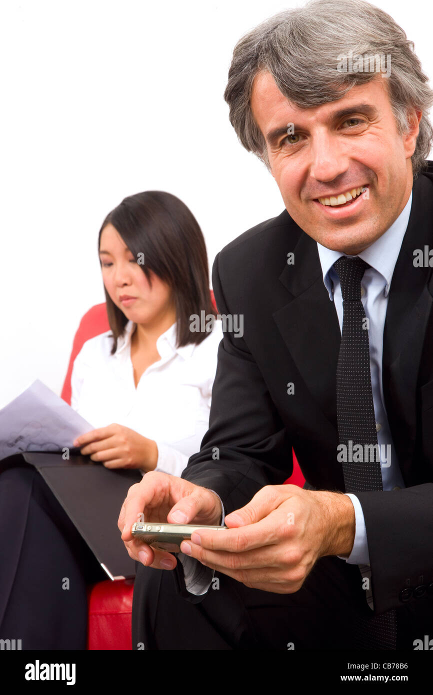 Asian business man woman meeting hi-res stock photography and images ...
