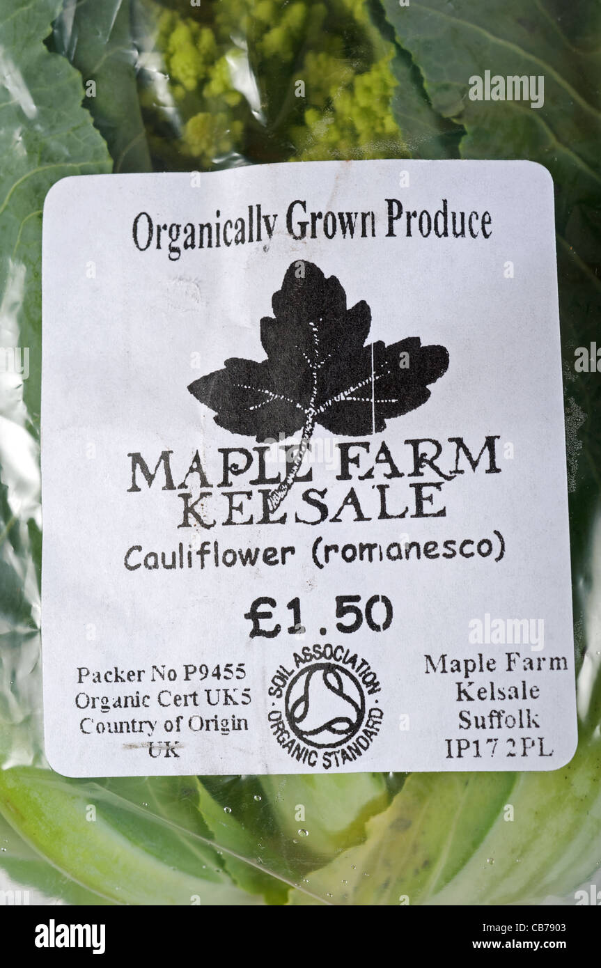 Organically grown cauliflower (romanesco) Stock Photo
