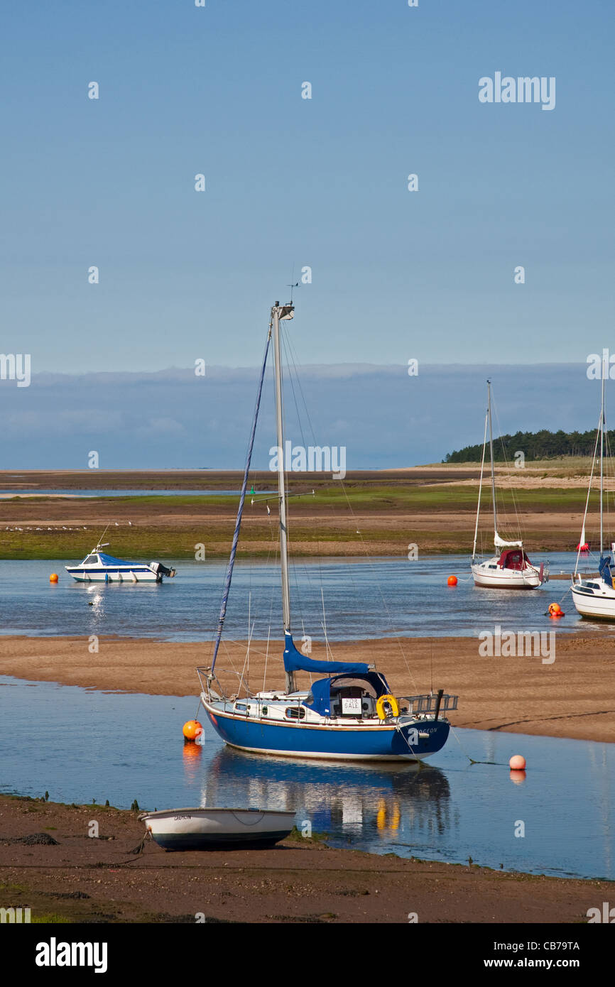 Sailing yachts, Wells-next-the-sea, Norfolk Stock Photo