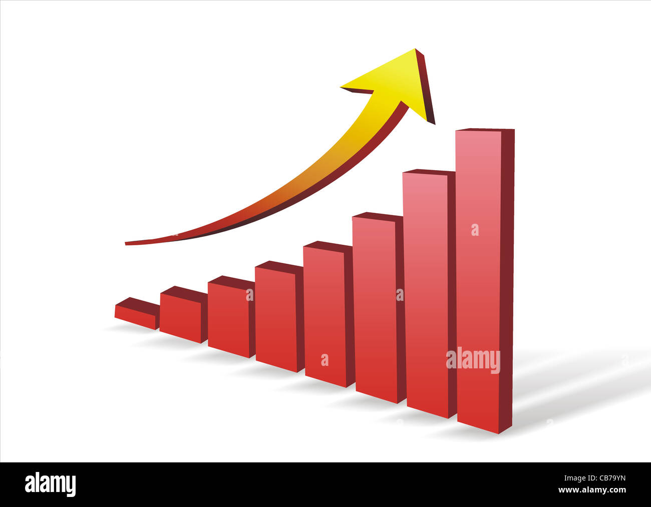 chart with positive graph Stock Photo - Alamy