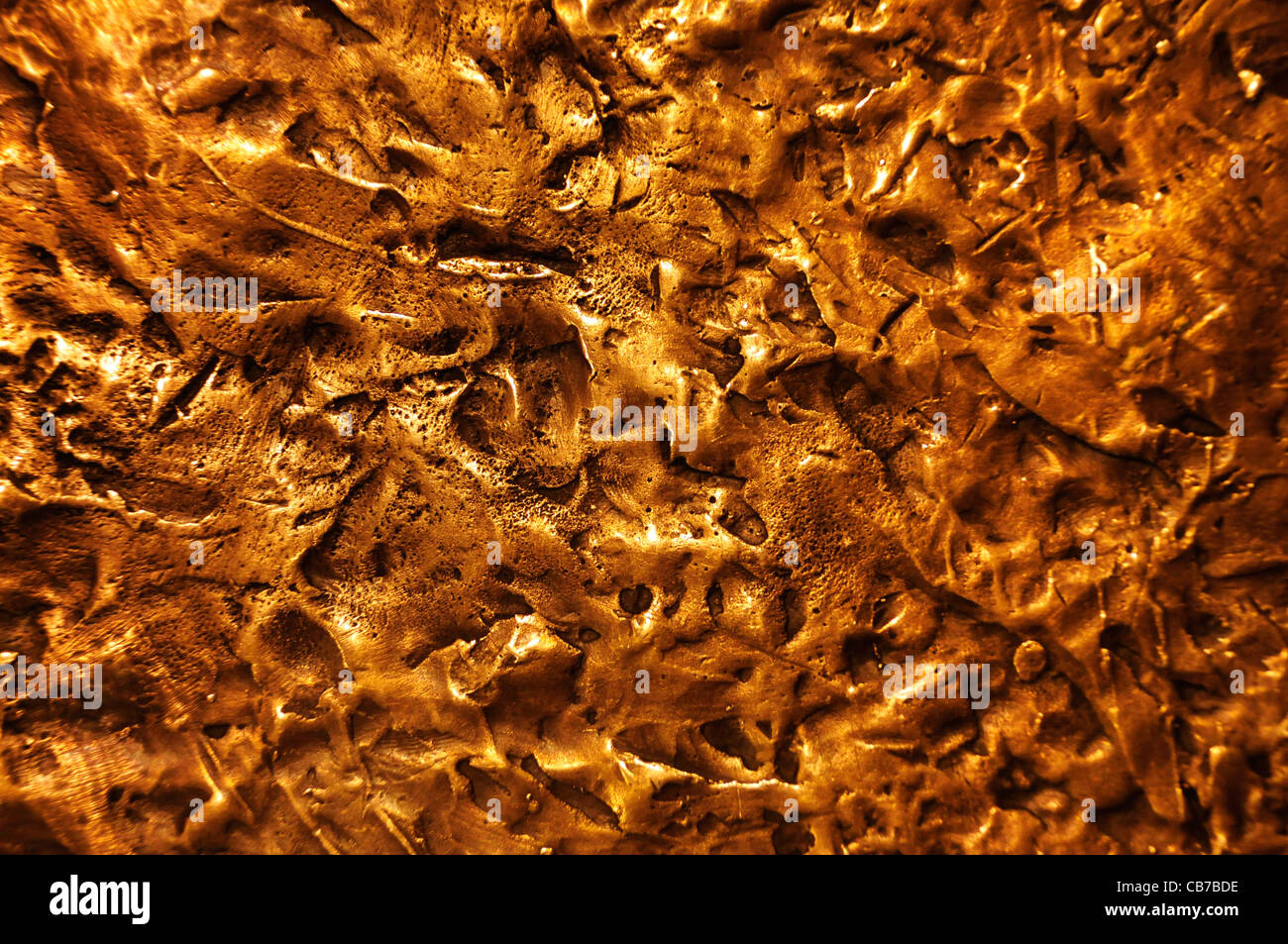 Close-up on a bronze surface texture Stock Photo