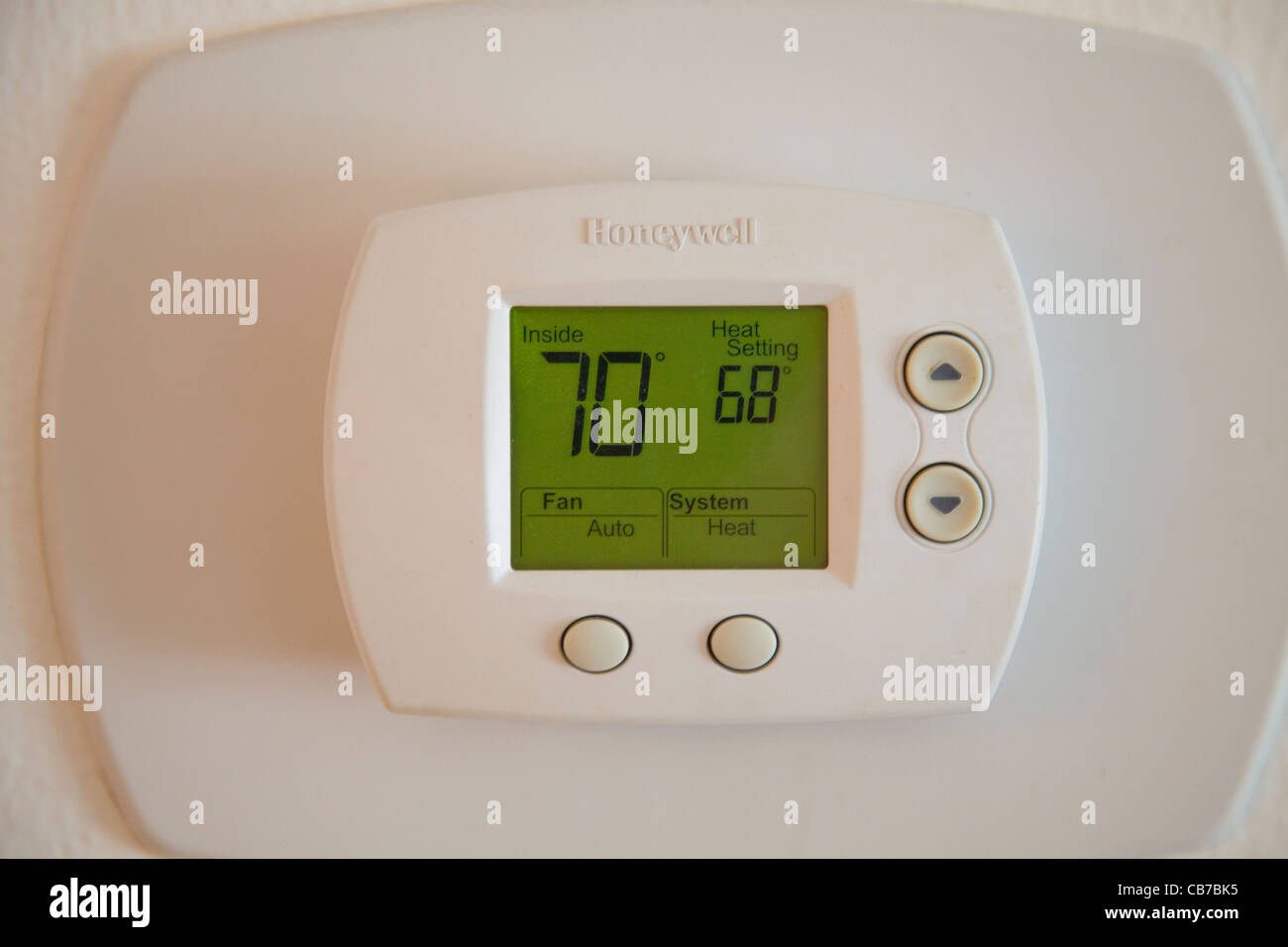 Thermostat, town home, Culver City, California, USA Stock Photo