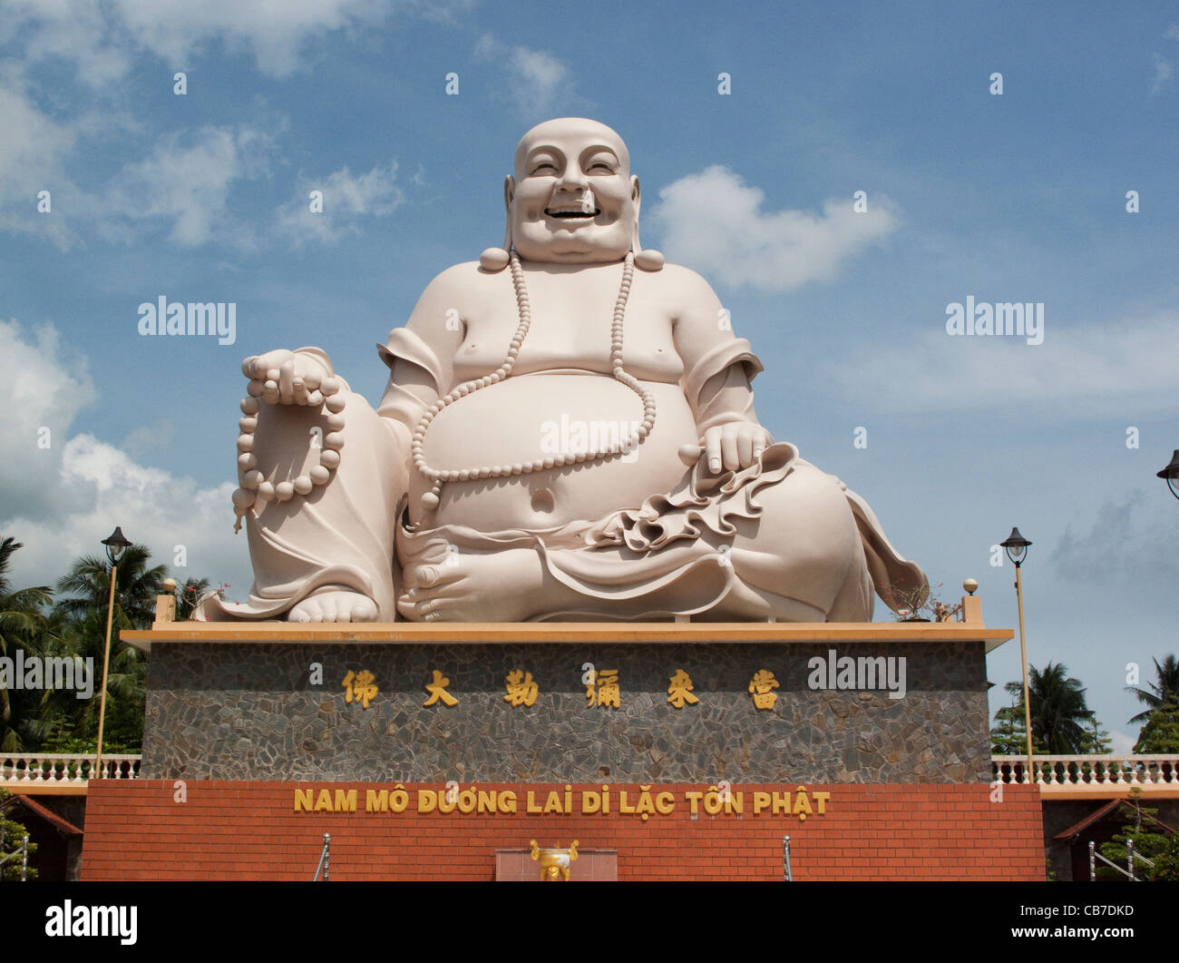 Large Buddha at Nam Mo Duong Lai Di Lac Ton Phat Buddhist temple in Hue, Vietnam Stock Photo