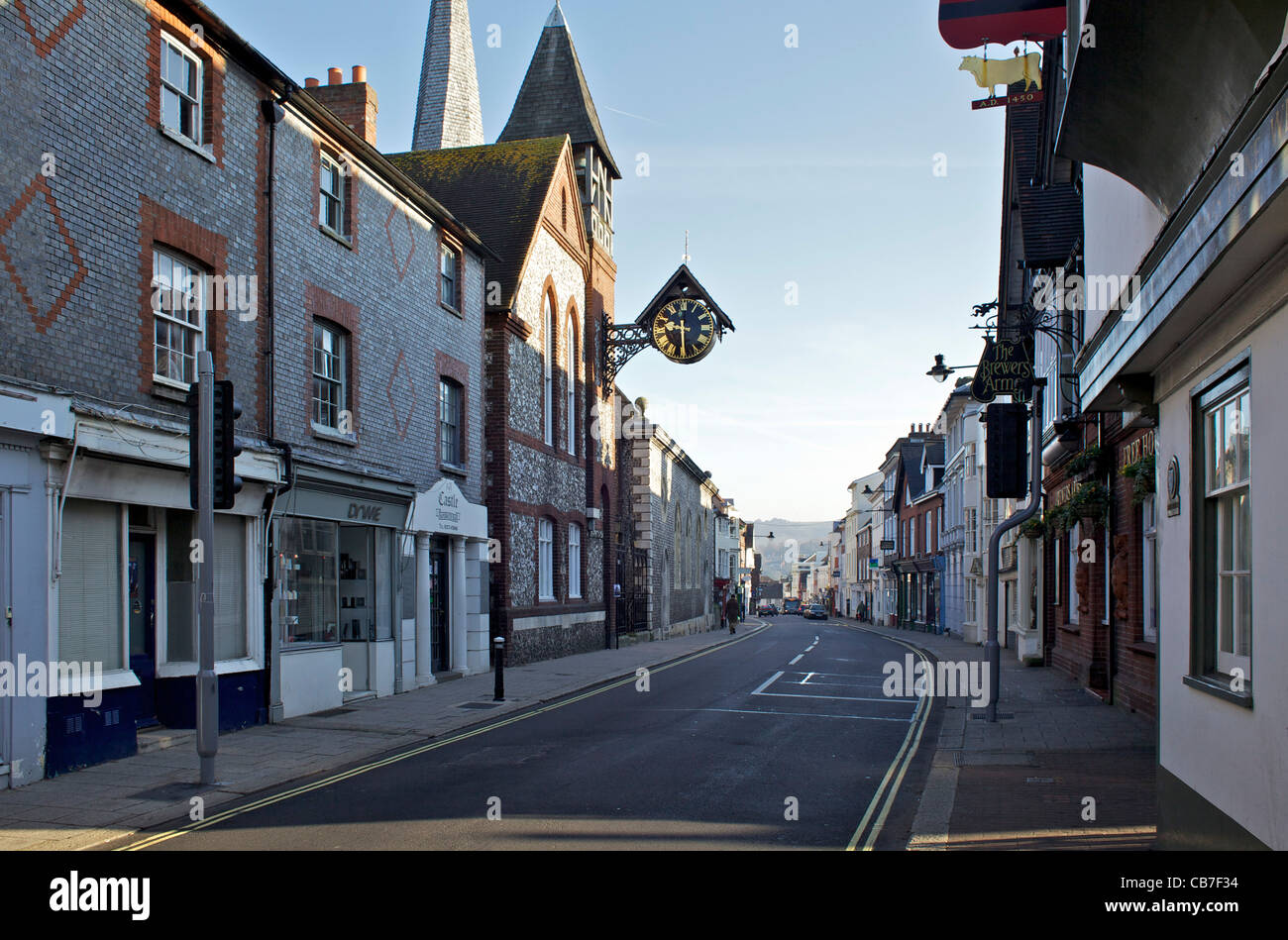 Main street in Lewes with no cars Stock Photo