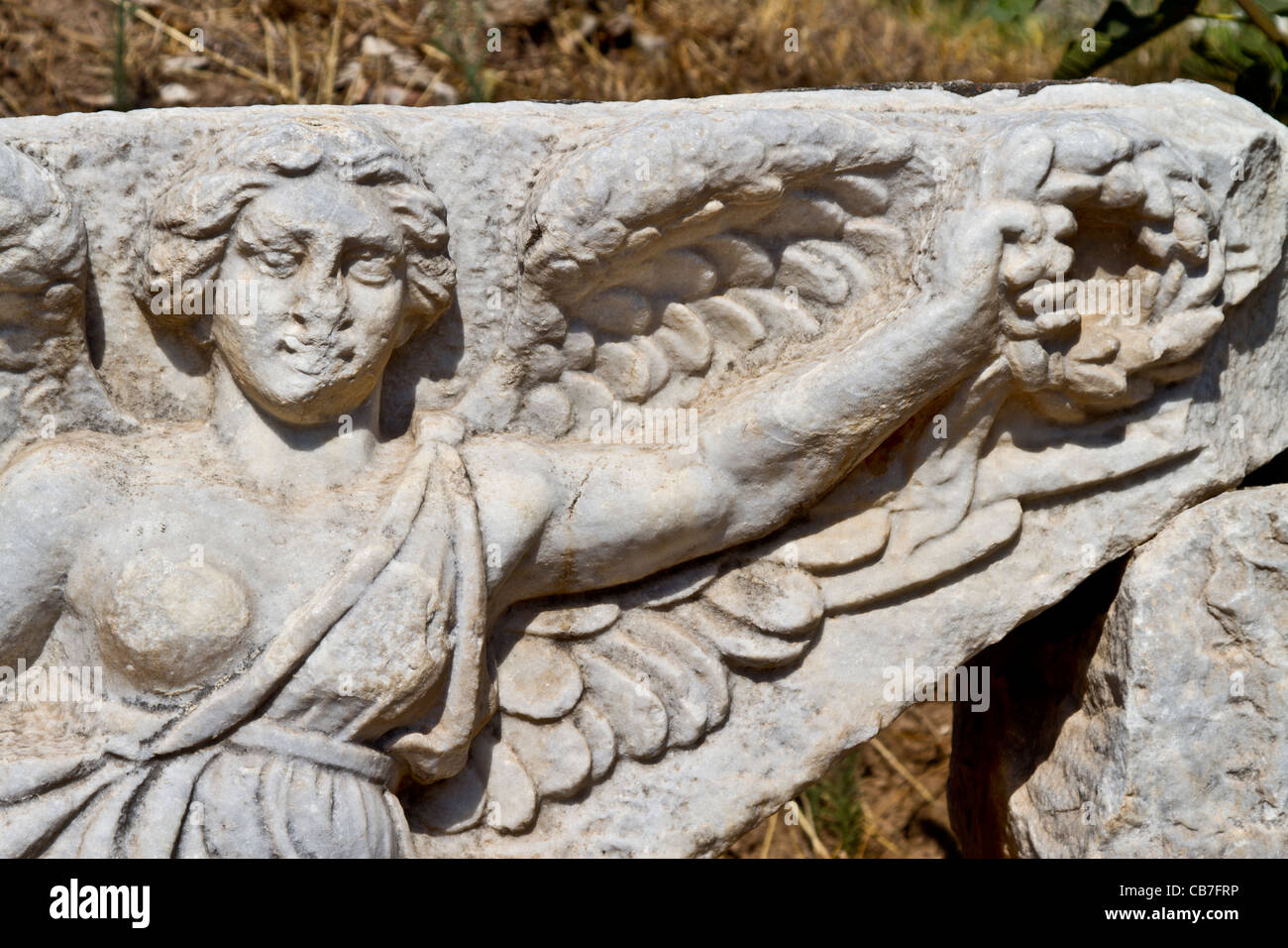 Goddess Nike statue. Ruins of Ephesus city. Izmir province. Anatolia,  Turkey Stock Photo - Alamy