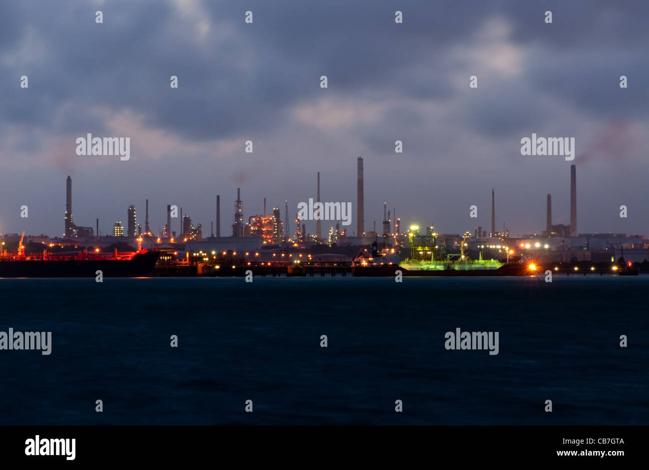 Fawley Oil Refinery Stock Photo