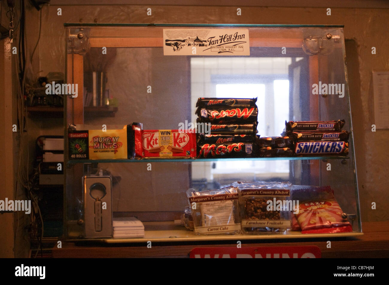 Chocolate bars at the Tan Hill Inn, highest pub in Great Britain on the