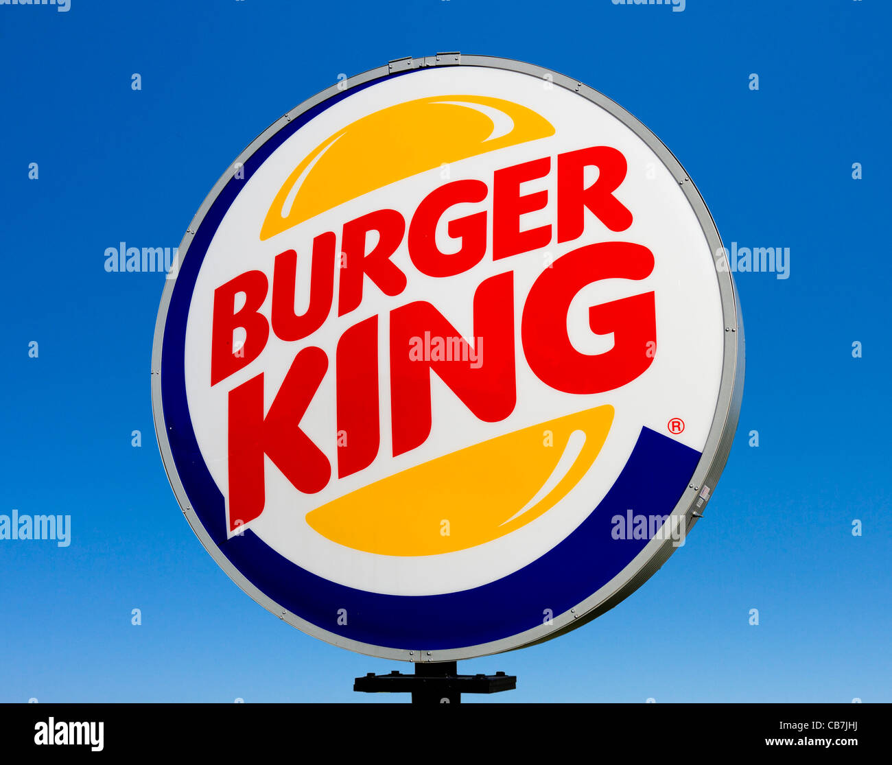 Burger King fast food restaurant sign, USA Stock Photo