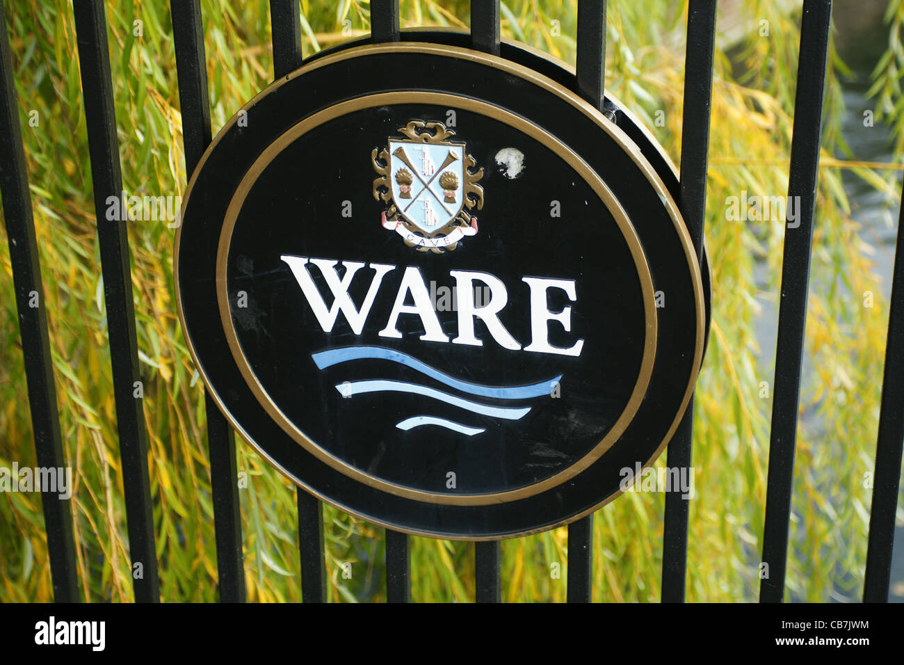 Ware Town Sign Stock Photo