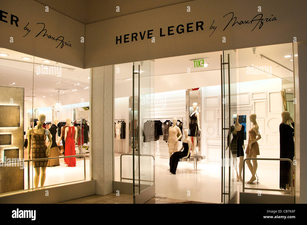 Herve Leger San Francisco California Fashion shop store USA Stock Photo