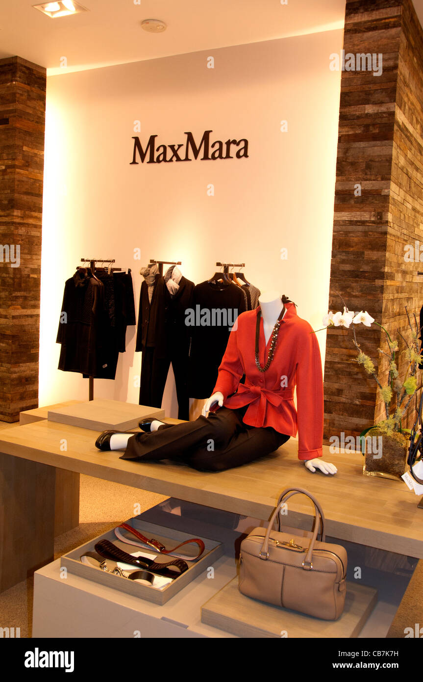 MaxMara Max Mara San Francisco California Fashion shop store USA Stock Photo