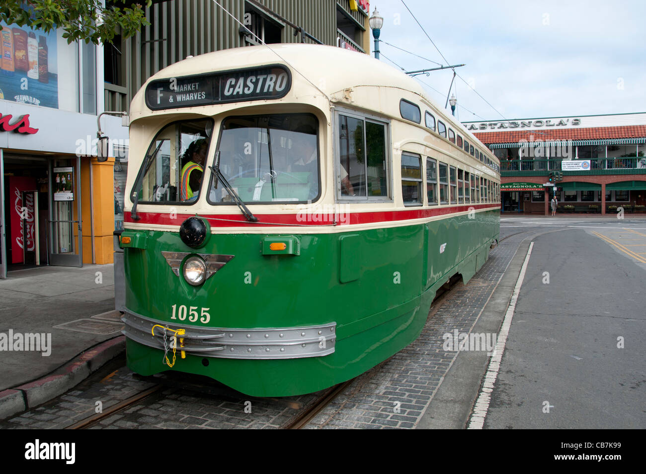 San Francisco Heritage Streetcars F-Line 30 vintage trams California USA Stock Photo