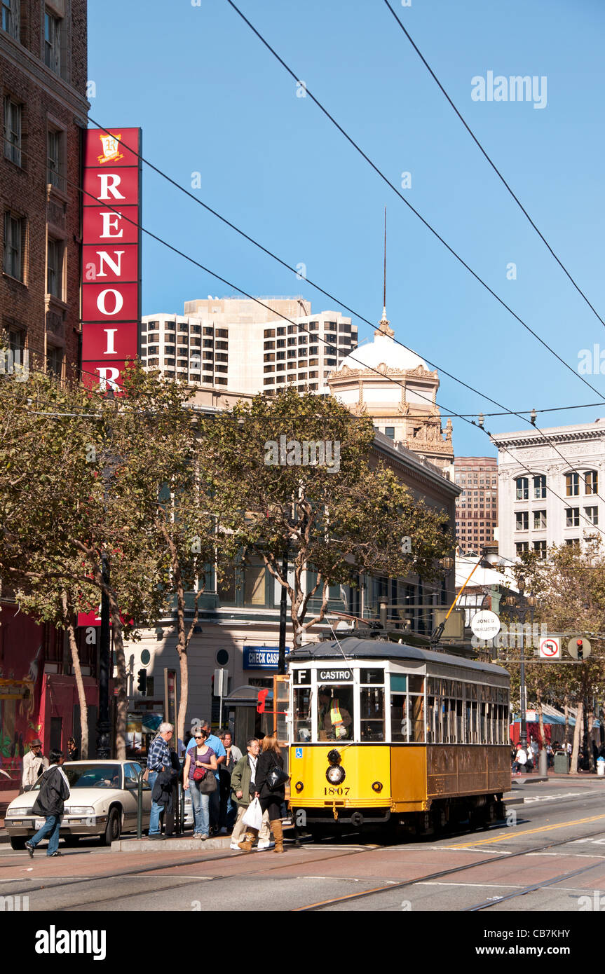 San Francisco Heritage Streetcars F-Line 30 vintage trams California USA Stock Photo