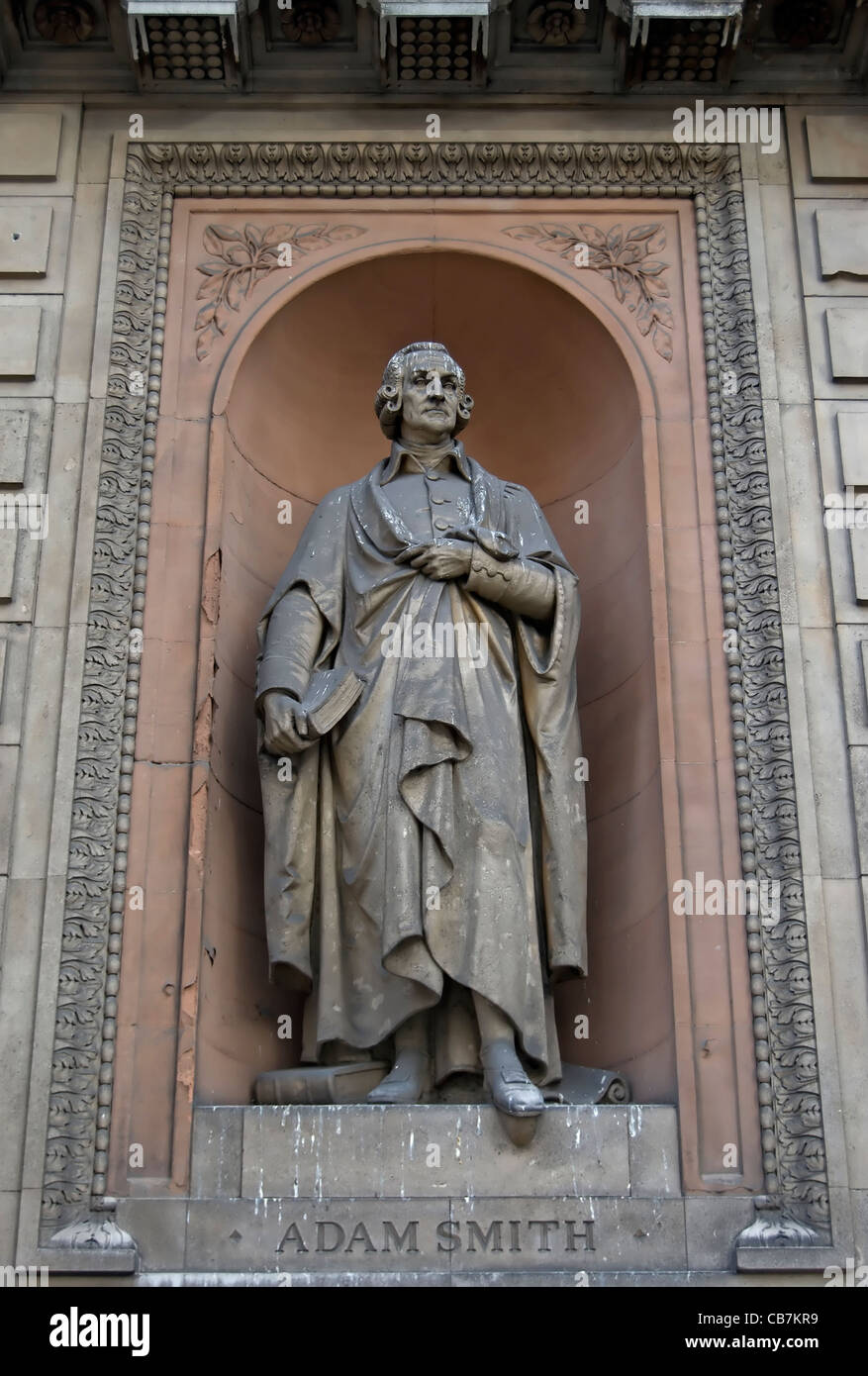 19th century niche statue of economist adam smith, by william theed the younger, 6 burlington gardens, london, england Stock Photo