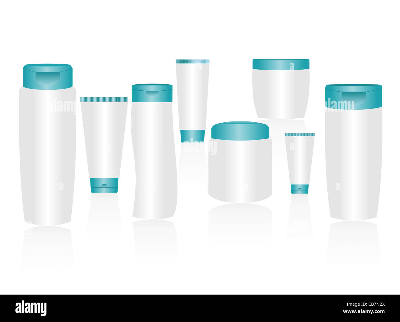 Vector cosmetic container templates for designers editable stock photo
