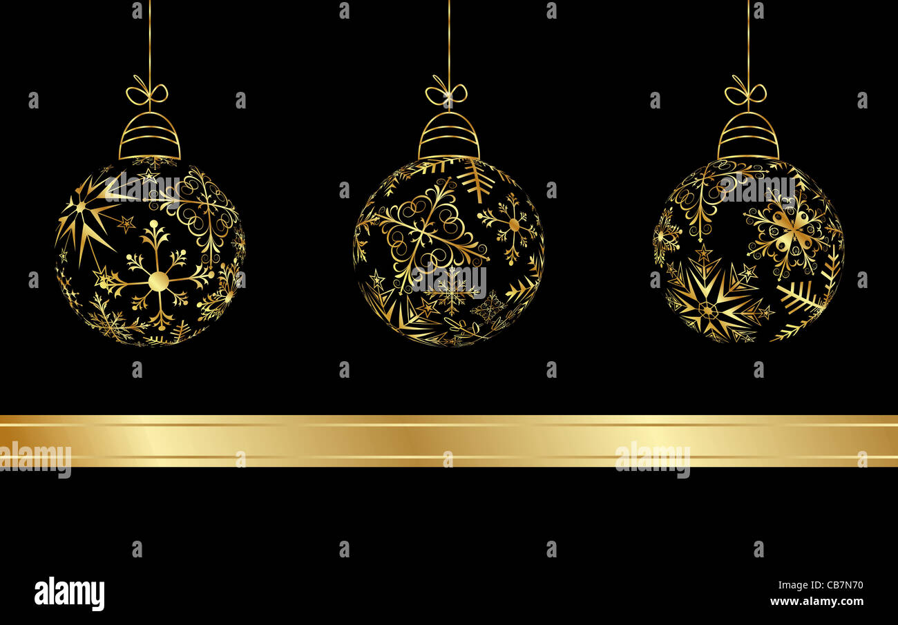Illustration set Christmas balls made from golden snowflakes - vector ...