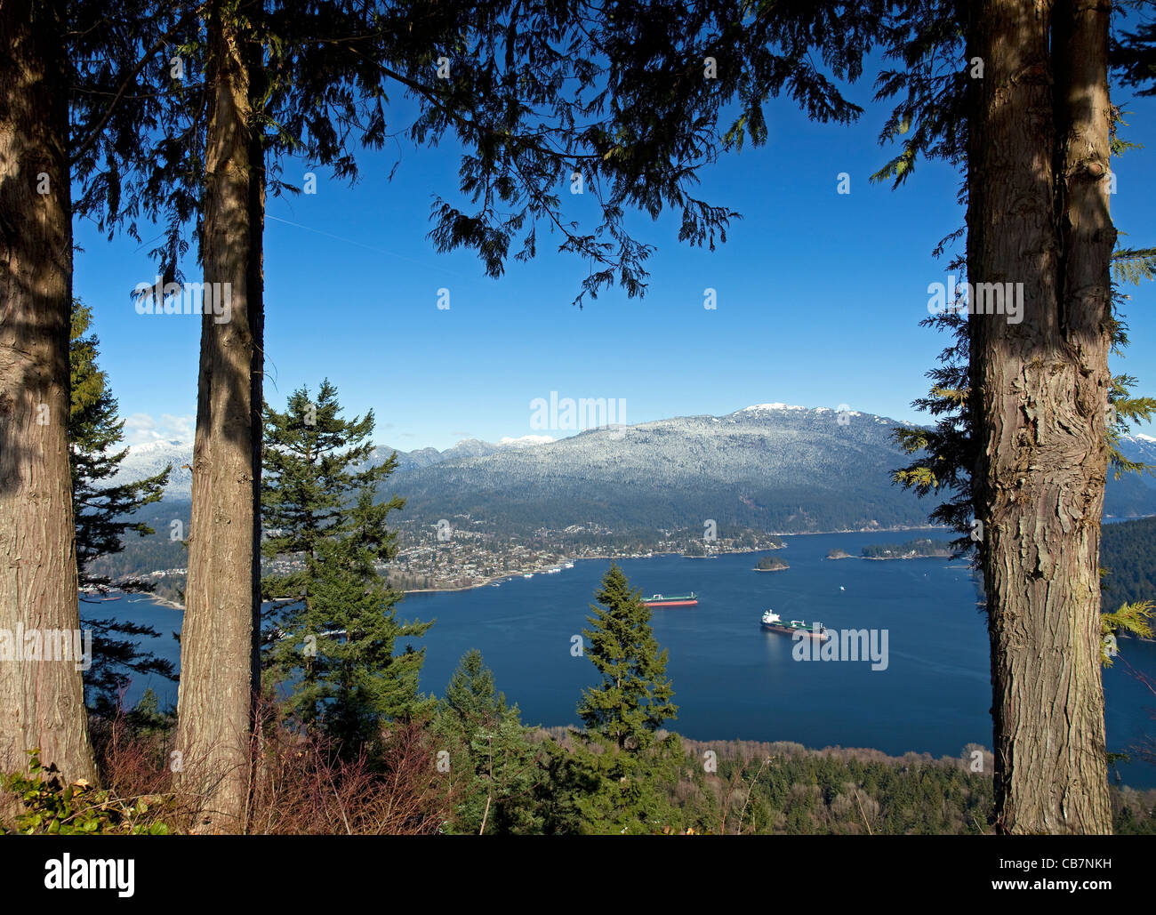 Belcarra, Deep Cove and Indian Arm in North Vancouver Stock Photo