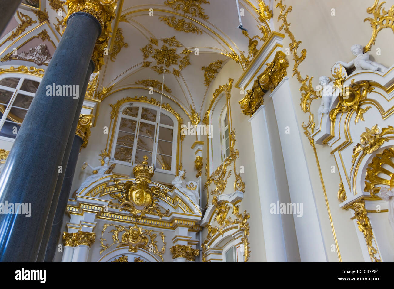 Inside Winter Palace, Saint Petersburg, Russia Stock Photo