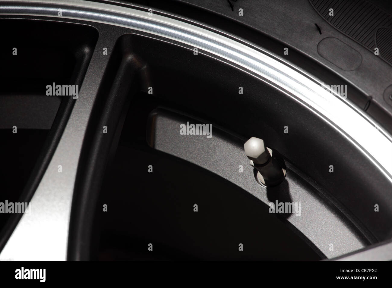 Part of modern car whell close-up Stock Photo - Alamy