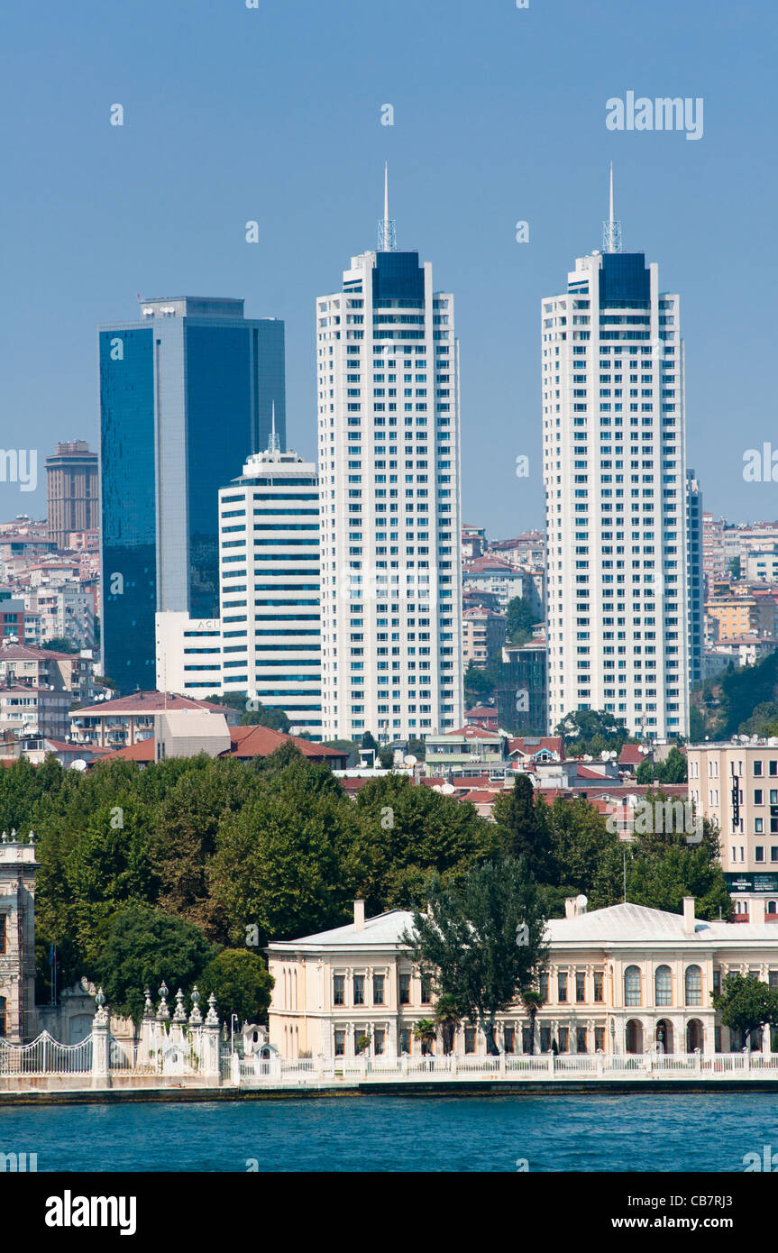 Historic and Modern Istanbul together. Turkey. 2011. Stock Photo