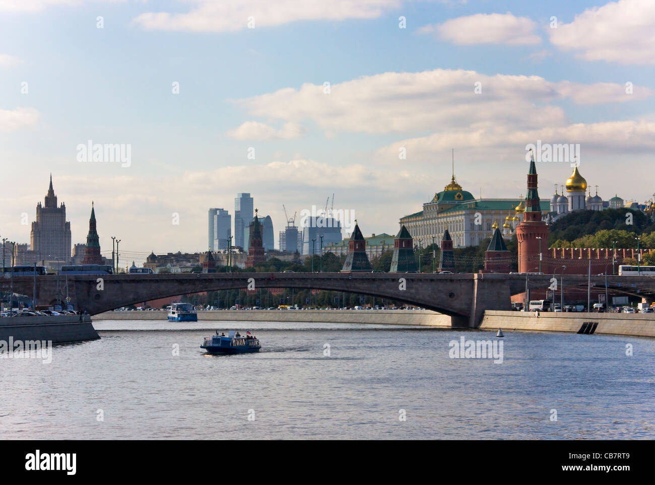 Buildings along the Moscow River, Moscow, Russia Stock Photo