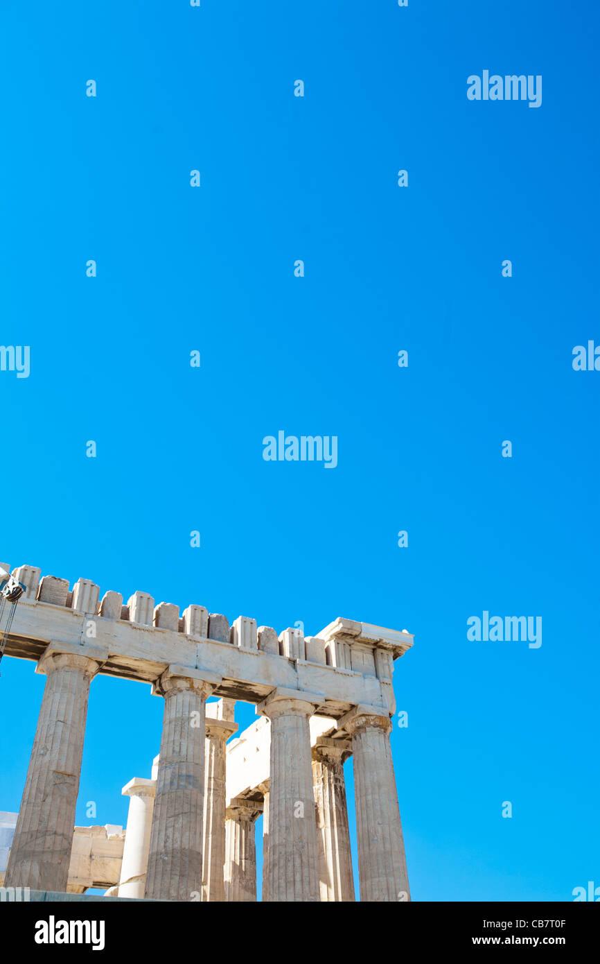Travel images about Greece - Ancient classic Greece architecture: Detail from Athenea Temple Stock Photo