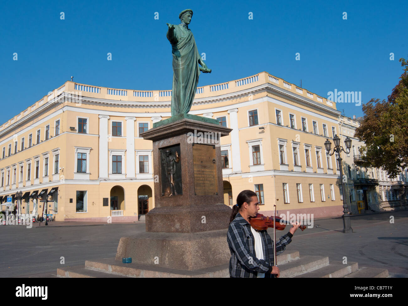 Monument to the Duc de Richelieu at Primorski boulevard, Odessa. Ukraine. Stock Photo