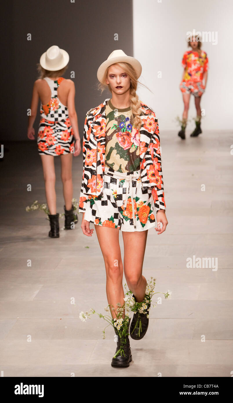 London Fashion Week, Spring/Summer 2012 collection by fashion designer Ashish Stock Photo