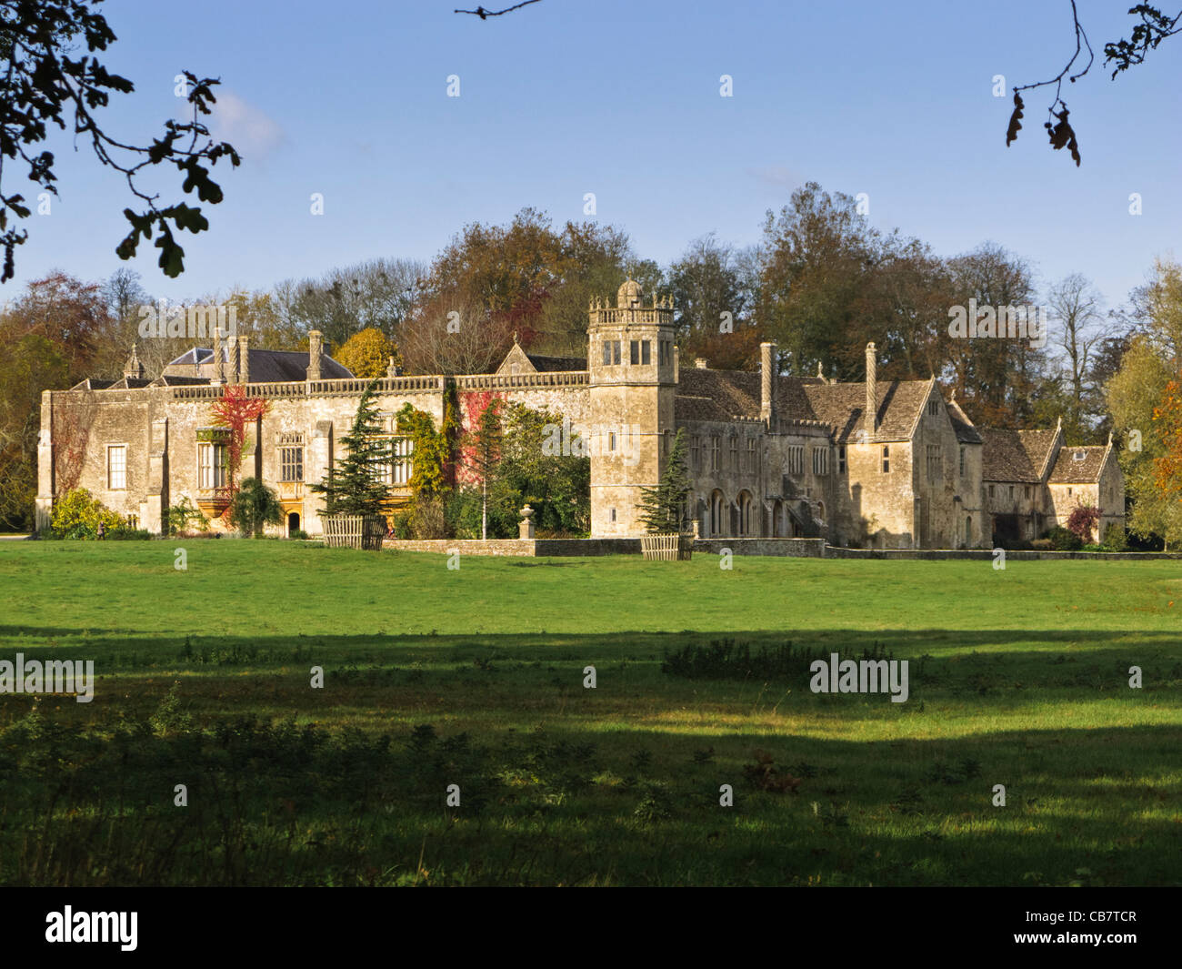 Lacock Abbey, historic stately home house in Lacock, Wiltshire, England, UK Stock Photo