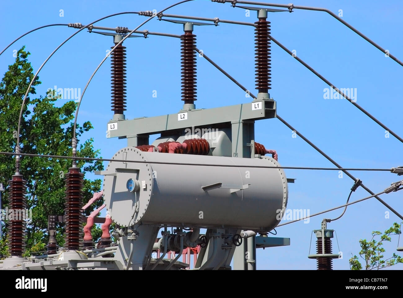 Transformer in a substation Stock Photo Alamy