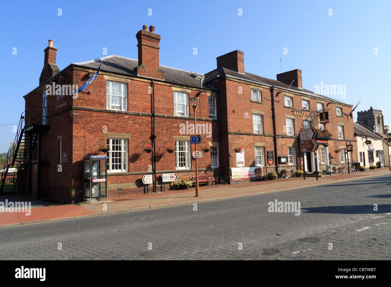 The Hand Hotel Chirk Stock Photo - Alamy