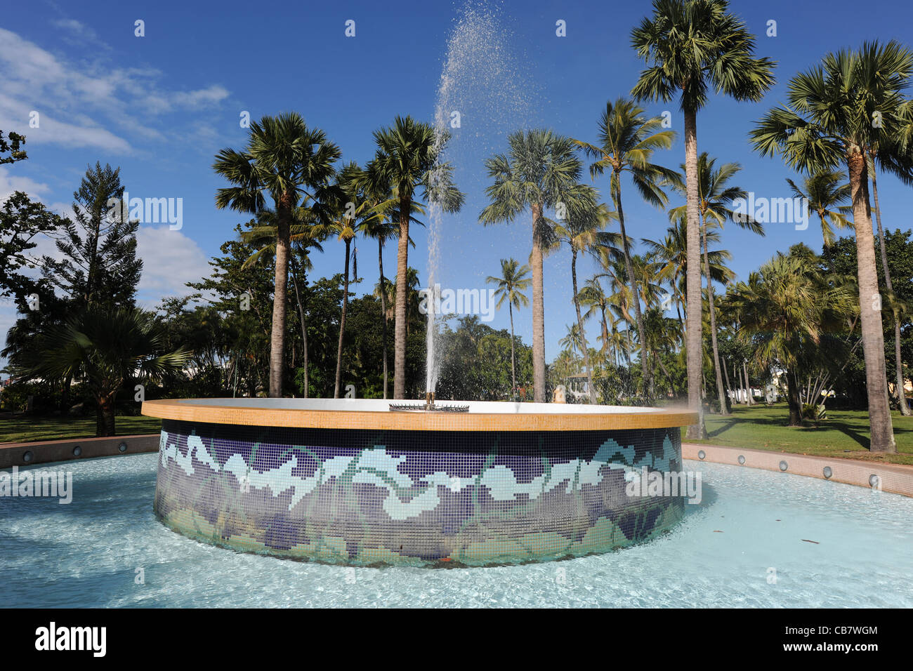 fountain in ANZAC Memorial Park, The Strand, Townsville, Queensland, Australia Stock Photo