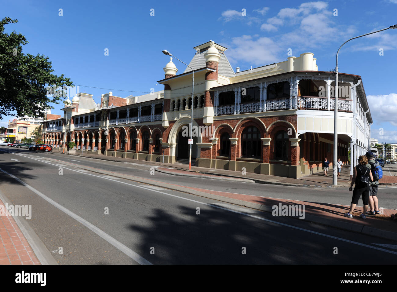 Queens Hotel, American Senior Officers club in WWII, The Strand, Townsville, Queensland, Australia Stock Photo