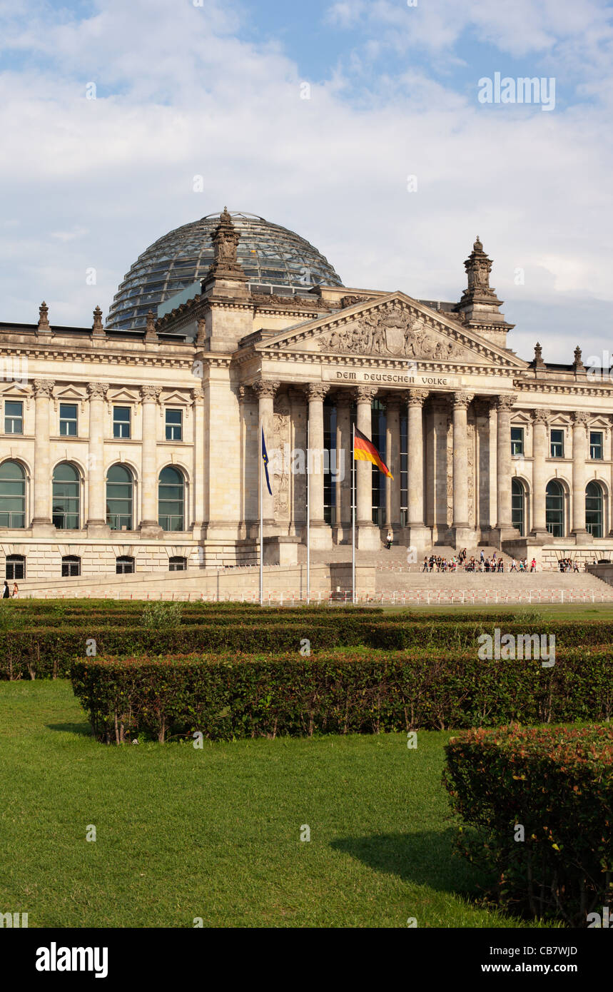 Afternoon view of the Reichstag and grounds, Berlin, Germany. Stock Photo