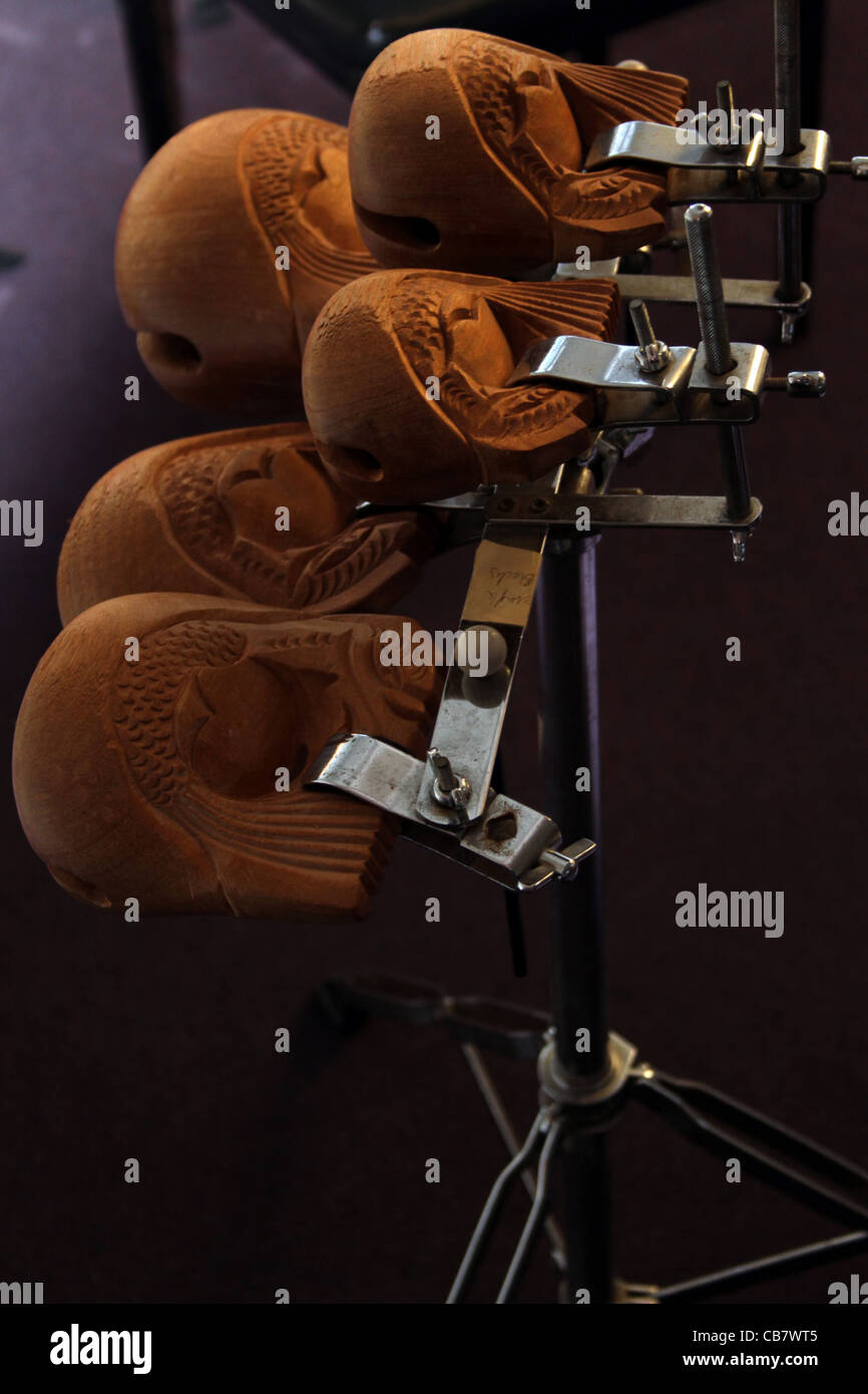 Wooden Percussions On Stand Stock Photo Alamy