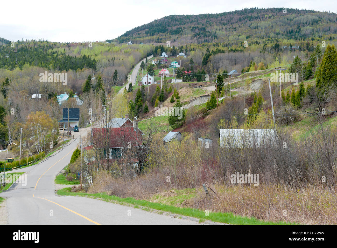 Village of Port-au-Persil, region of Charlevoix, province of Quebec, Canada. Stock Photo
