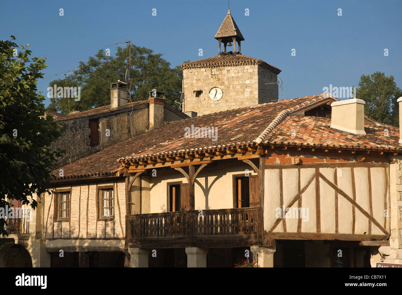 Elk196-1739 France, Aquitaine, Fources, traditional architecture Stock Photo