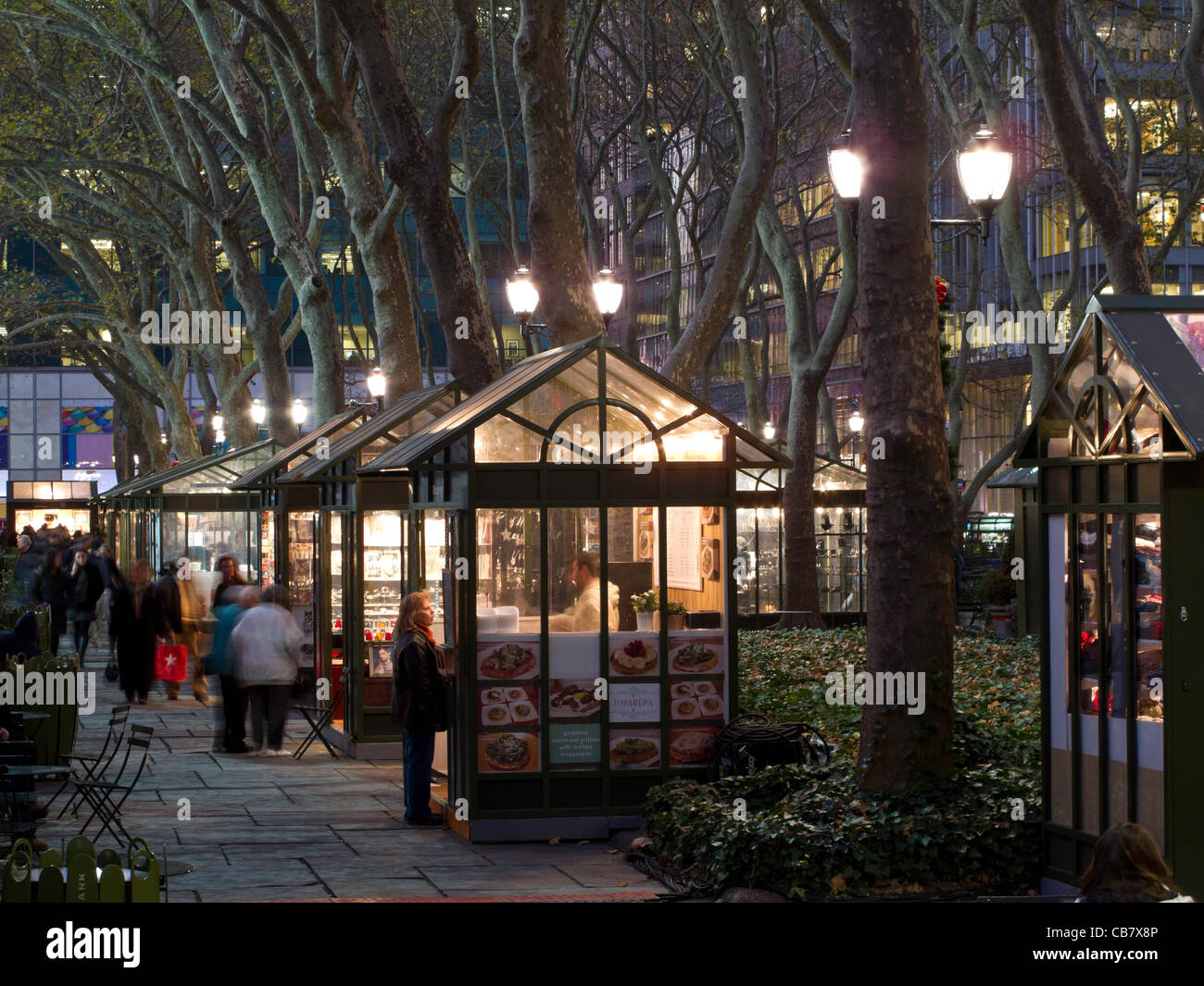 Bryant Park Holiday Market, NYC Stock Photo Alamy