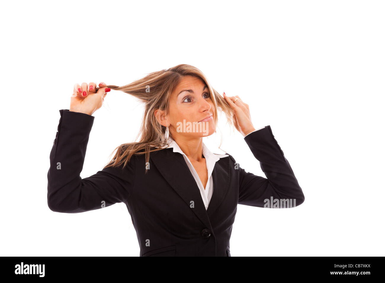 Stressed worker pulling hair hires stock photography and images Alamy