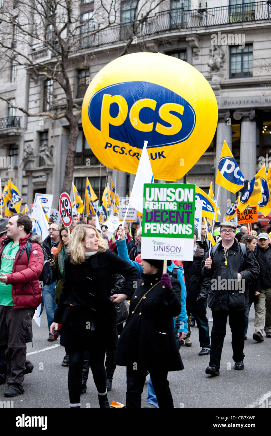 Public sector strike (the unions), London, England, 2011 Stock Photo