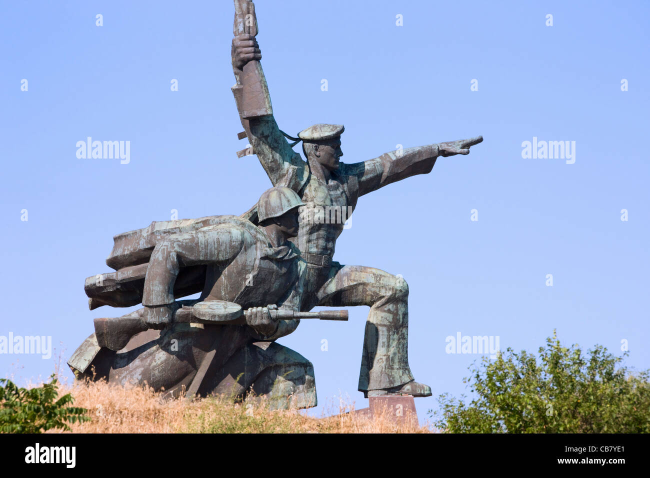 Statue of soldiers in the naval base, Sevastopol, Crimea, Ukraine Stock